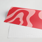 Warped Swirl Marble Pattern (red/pink) Wrapping Paper Gallery Image 2