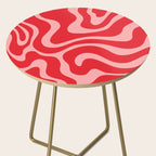 Warped Swirl Marble Pattern (red/pink) Side Table Gallery Image 2