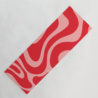Warped Swirl Marble Pattern (red/pink) Yoga Mat Gallery Image 1