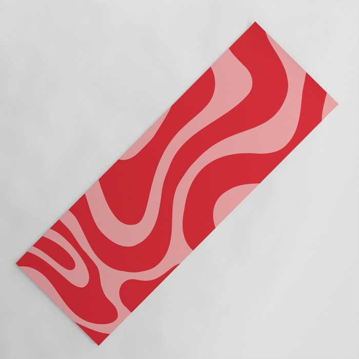 Warped Swirl Marble Pattern (red/pink) Yoga Mat Gallery Image 1
