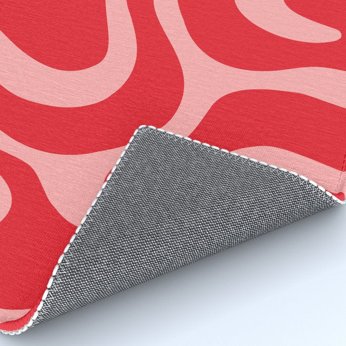 Warped Swirl Marble Pattern (red/pink) Rug Gallery Image 4