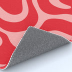Warped Swirl Marble Pattern (red/pink) Rug Gallery Image 4