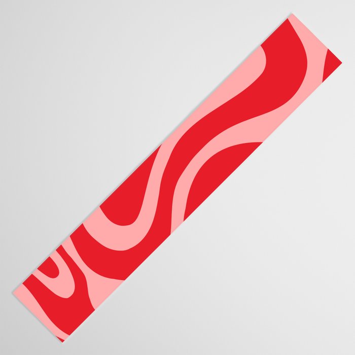 Warped Swirl Marble Pattern (red/pink) Table Runner Gallery Image 3