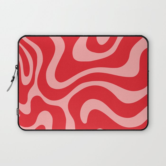 Warped Swirl Marble Pattern (red/pink) Laptop Sleeve Gallery Image 1