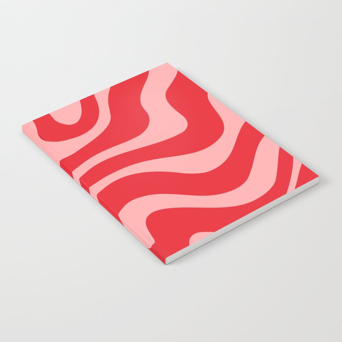 Warped Swirl Marble Pattern (red/pink) Notebook Gallery Image 1