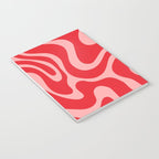 Warped Swirl Marble Pattern (red/pink) Notebook Gallery Image 3