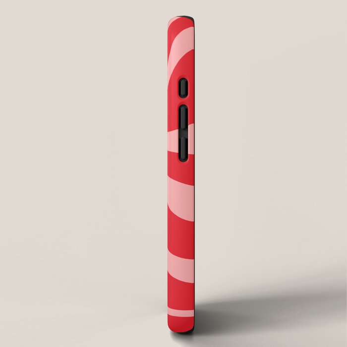 Warped Swirl Marble Pattern (red/pink) iPhone Case Gallery Image 2
