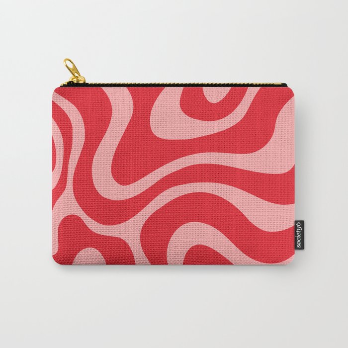 Warped Swirl Marble Pattern (red/pink) Carry All Pouch Gallery Image 1