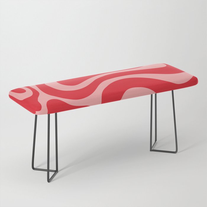 Warped Swirl Marble Pattern (red/pink) Bench Gallery Image 1