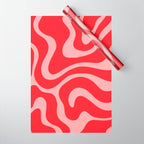 Warped Swirl Marble Pattern (red/pink) Wrapping Paper Gallery Image 1