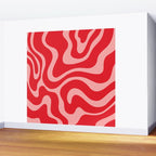 Warped Swirl Marble Pattern (red/pink) Wall Mural Gallery Image 2