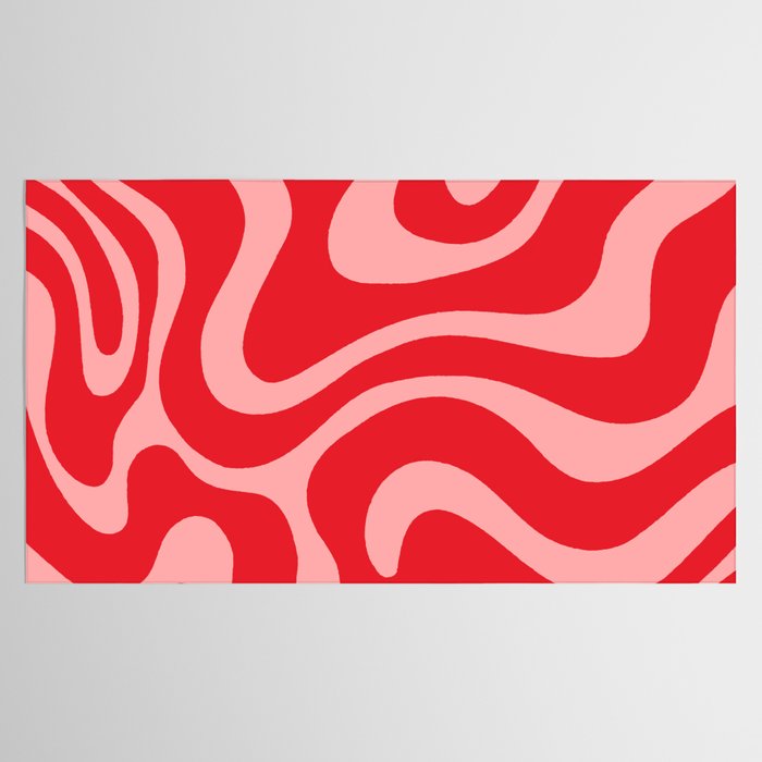Warped Swirl Marble Pattern (red/pink) Tablecloth Gallery Image 2