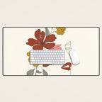 Colorful Thoughts Minimal Line Art Woman Face I Desk Mat Gallery Image 1