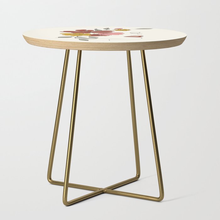 Colorful Thoughts Minimal Line Art Woman Face I Side Table Gallery Image 1
