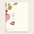Colorful Thoughts Minimal Line Art Woman Face I Notebook Gallery Image 4