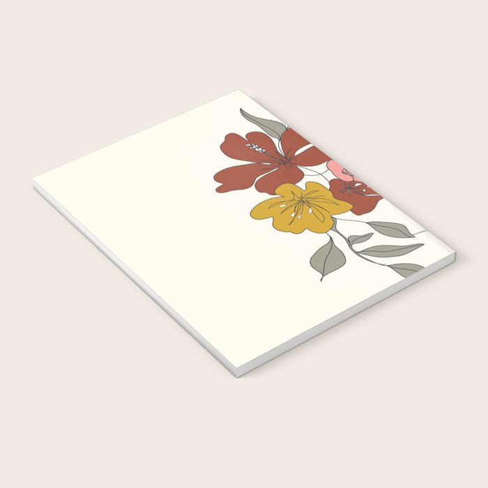 Colorful Thoughts Minimal Line Art Woman Face I Notebook Gallery Image 3