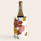 Colorful Thoughts Minimal Line Art Woman Face I Wine Chiller Gallery Image 1