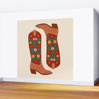 Cowgirl Boots - Bright Multicolor Wall Mural Gallery Image 2
