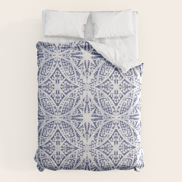 Leaves indigo fantasy tiled 4 Comforter Gallery Image 6
