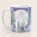 Desert Cactus Full Moon Succulent Garden on Purple Coffee Mug Gallery Image 3