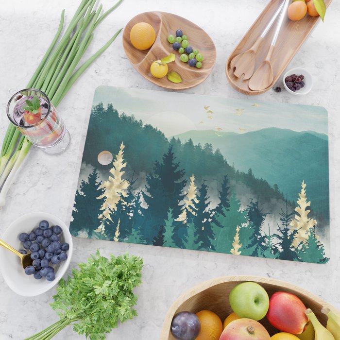 Blue Forest Mist Cutting Board Gallery Image 2