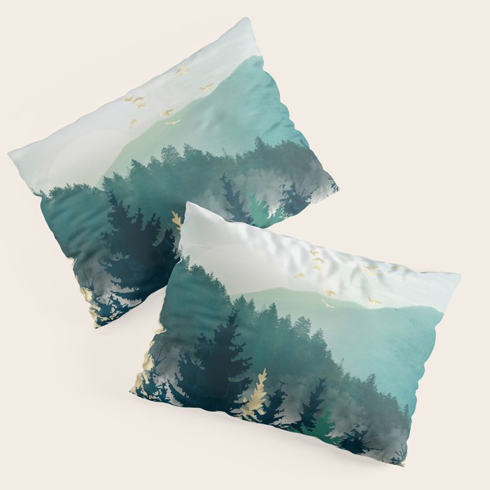 Blue Forest Mist Pillow Sham Gallery Image 3