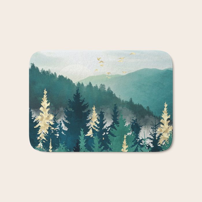 Blue Forest Mist Bath Mat Gallery Image 1