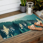 Blue Forest Mist Outdoor Rug Gallery Image 2