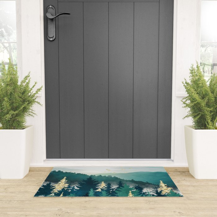 Blue Forest Mist Welcome Mat Gallery Image 3