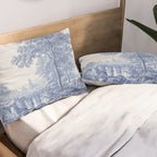 Vintage Italian Toile de Jouy Pillow Sham Gallery Image 2