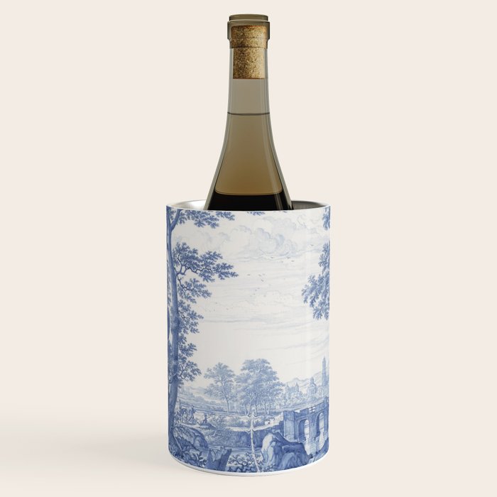 Vintage Italian Toile de Jouy Wine Chiller Gallery Image 2