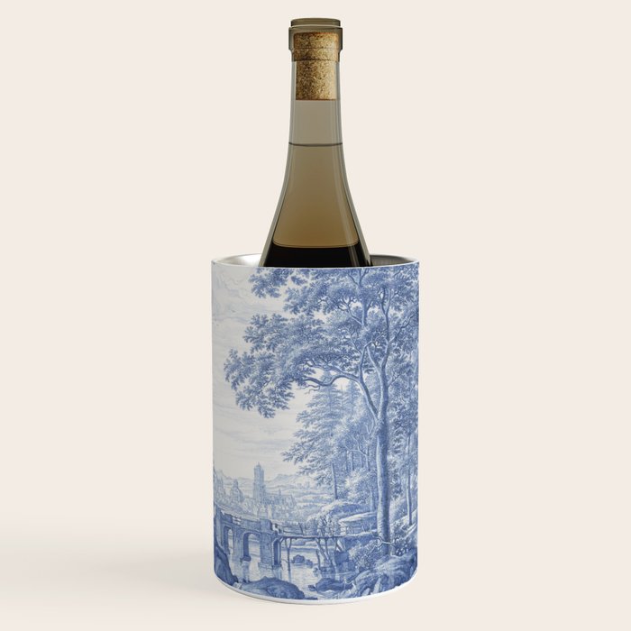Vintage Italian Toile de Jouy Wine Chiller Gallery Image 1