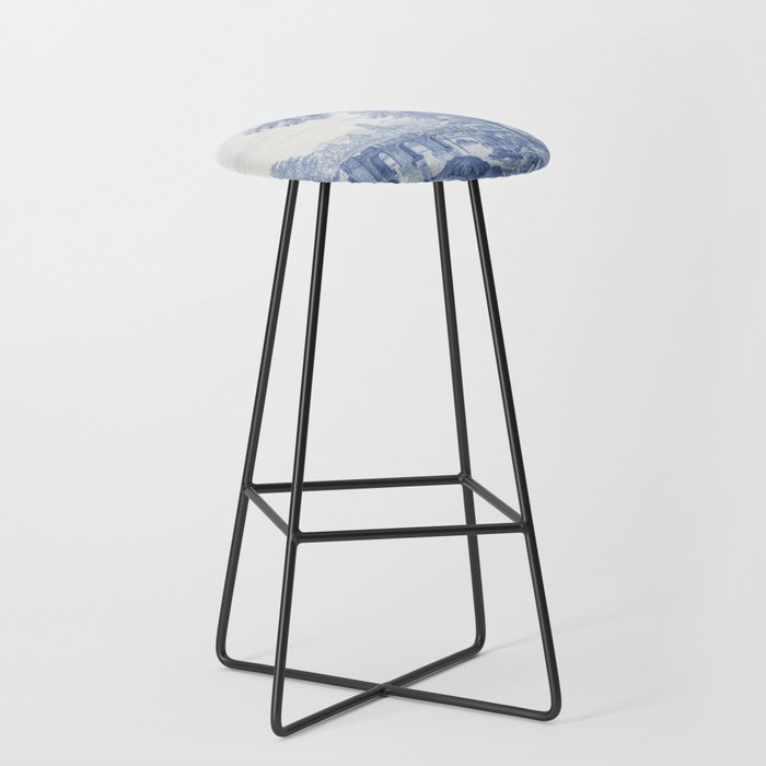 Vintage Italian Toile de Jouy Stool Gallery Image 1