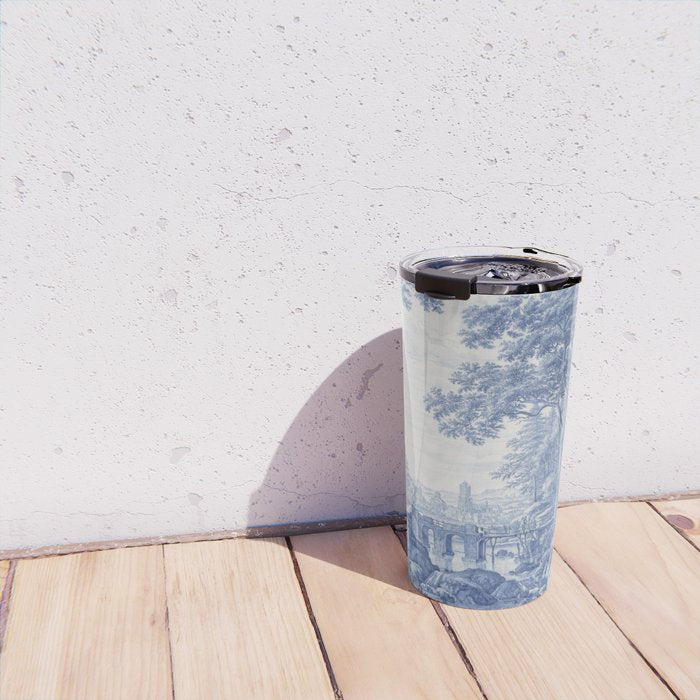 Vintage Italian Toile de Jouy Travel Mug Gallery Image 4