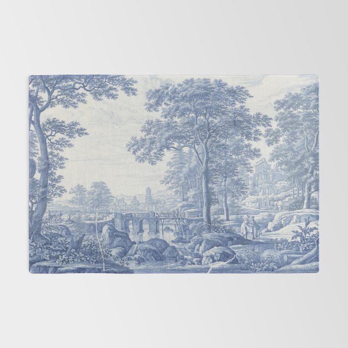 Vintage Italian Toile de Jouy Rug Gallery Image 2
