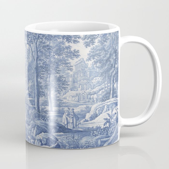 Vintage Italian Toile de Jouy Coffee Mug Gallery Image 1
