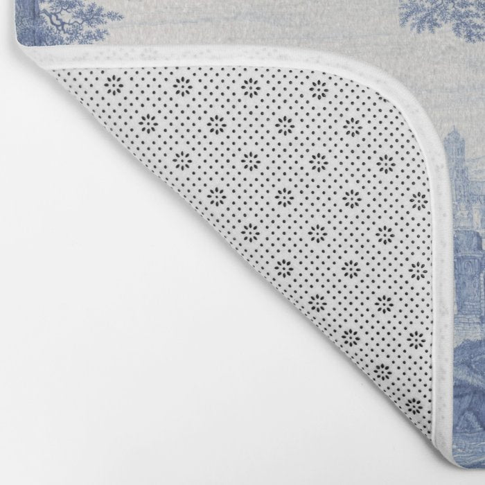 Vintage Italian Toile de Jouy Bath Mat Gallery Image 2