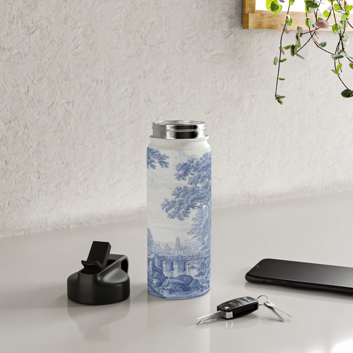 Vintage Italian Toile de Jouy Water Bottle Gallery Image 5