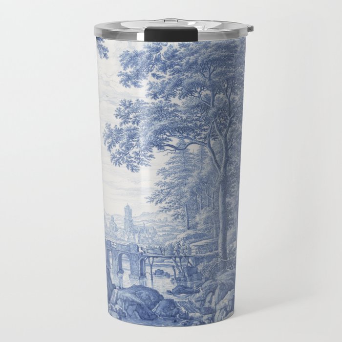 Vintage Italian Toile de Jouy Travel Mug Gallery Image 1
