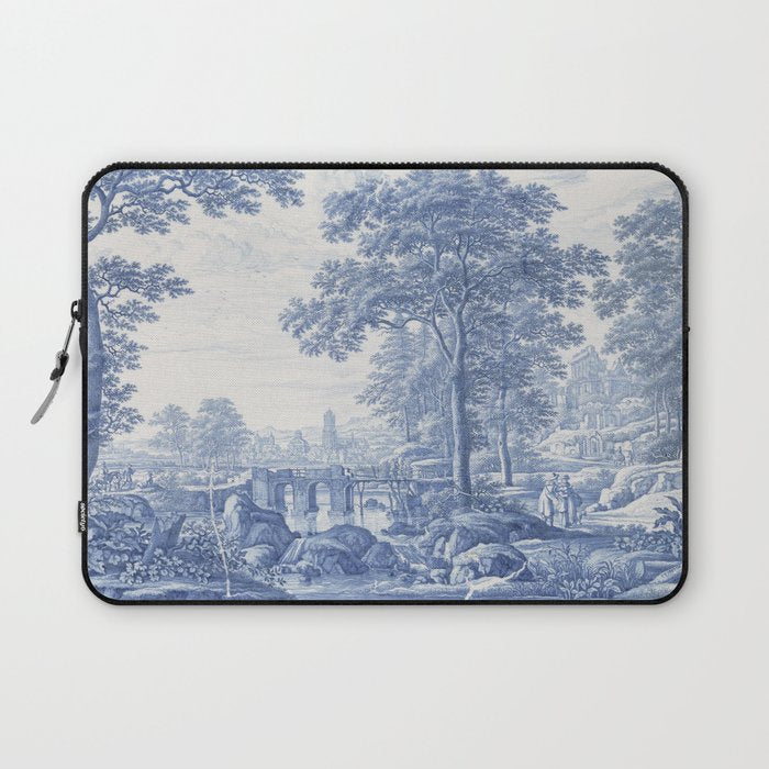 Vintage Italian Toile de Jouy Laptop Sleeve Gallery Image 1