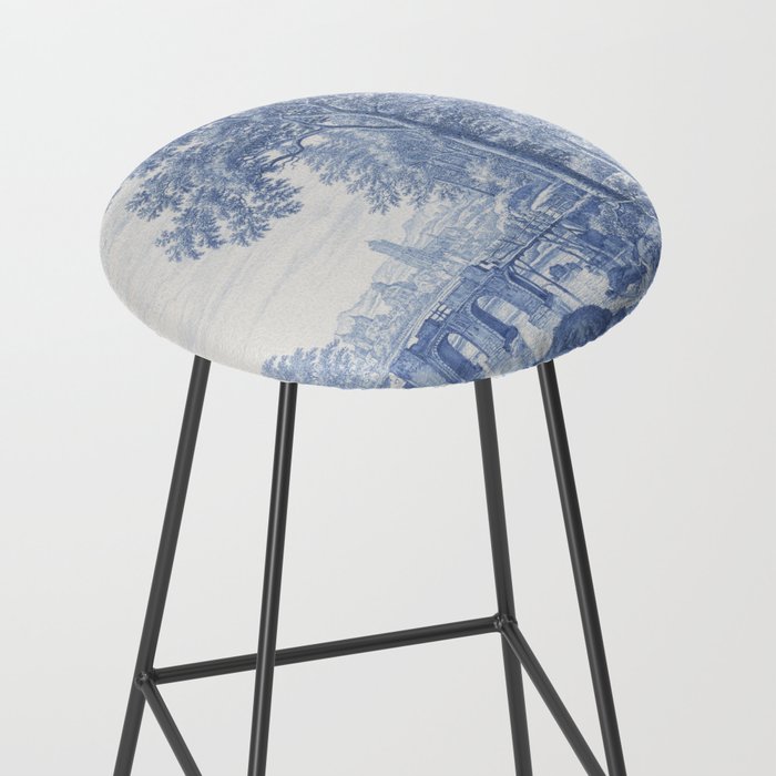 Vintage Italian Toile de Jouy Stool Gallery Image 2