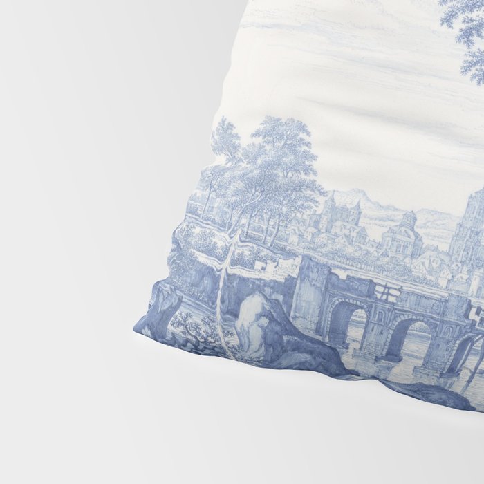 Vintage Italian Toile de Jouy Pillow Sham Gallery Image 4