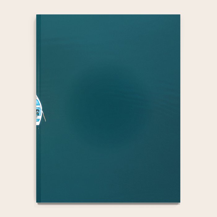 Minimalist Boat in blue Lake  Notebook Gallery Image 4
