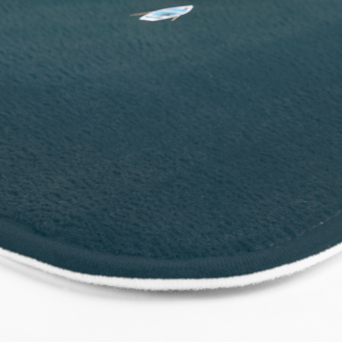 Minimalist Boat in blue Lake  Bath Mat Gallery Image 3