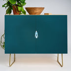 Minimalist Boat in blue Lake  Credenza Gallery Image 1