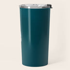 Minimalist Boat in blue Lake  Travel Mug Gallery Image 2