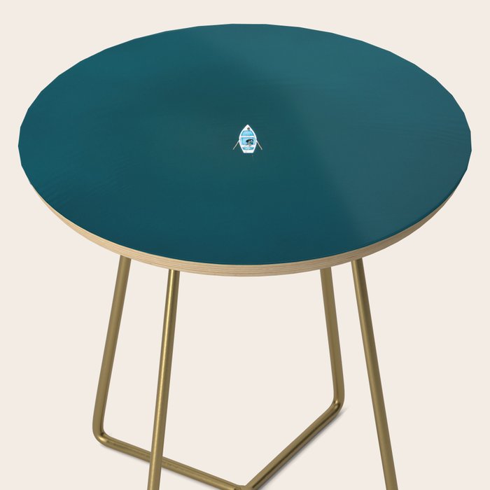 Minimalist Boat in blue Lake  Side Table Gallery Image 2