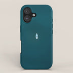 Minimalist Boat in blue Lake  iPhone Case Gallery Image 1