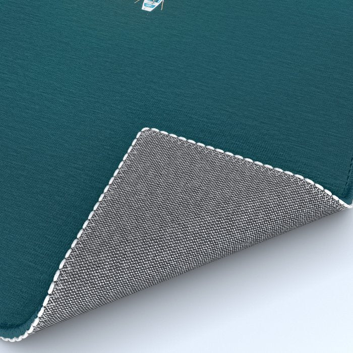 Minimalist Boat in blue Lake  Rug Gallery Image 4