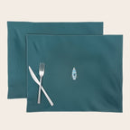 Minimalist Boat in blue Lake  Placemat Gallery Image 1